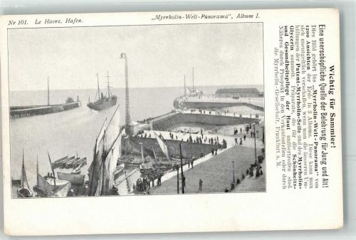 Le Havre Hafen Schiff Ruderboot Mrrholin Welt Panorama Album Sammler