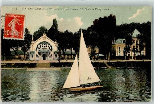Nogent-sur-Marne Le Casino et la Bouee de Virage Segelboot