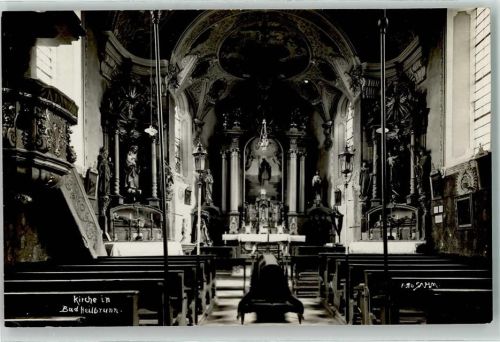 Bad Heilbrunn Pfarrkirche Altaransicht Kanzel Chorgestühl