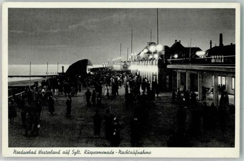 Westerland Kurpromenade bei Nacht