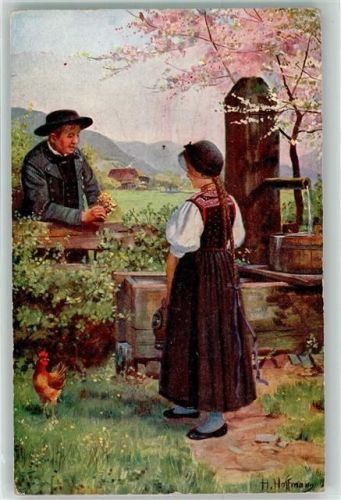 Am Brunnen Nr 245 Serie II Hoffmann, H. 1916