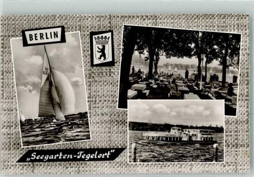 Tegelort Gasthaus Seegarten Tegelort Binnenfahrgastschiff Ernst Reuter Segelschiff