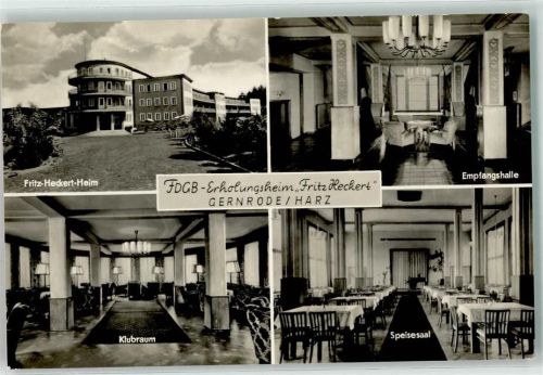 Gernrode FDGB-Erholungsheim Fritz Heckert Klubraum Speisesaal