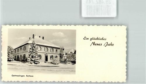 Gottmadingen Rathaus im Winter Neujahr Glückwunsch