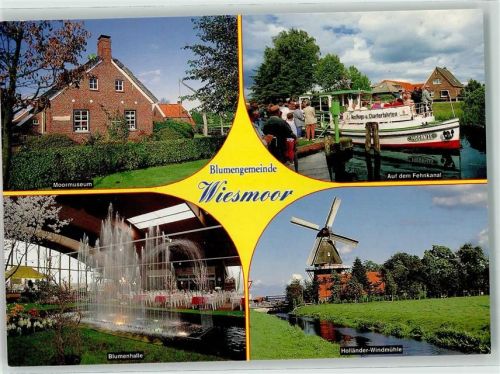 Wiesmoor Moormuseum Auf dem Fehnkanal Blumenhalle Holländer Windmühle
