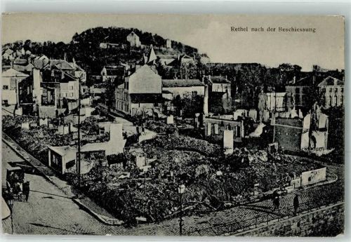 Rethel 1917 nach der Beschiessung