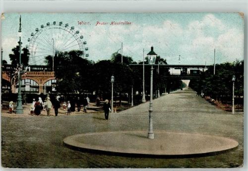 Wien 1917 Prater Hauptallee Riesenrad