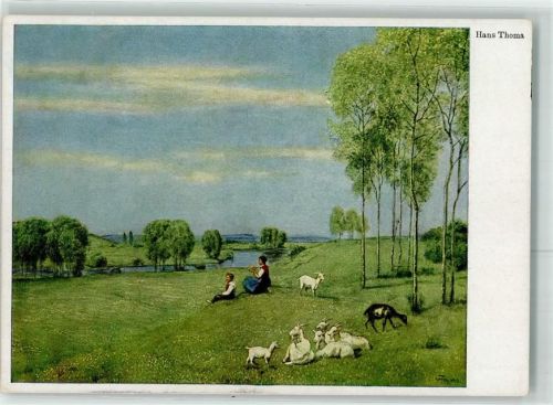 Hirten Ziegen Frühlingslandschaft Verlag Ackermann Nr.3408