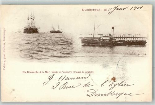 Dunkerque 1901 un Dimanche a la Mer Visite a l`escadre Dampfer