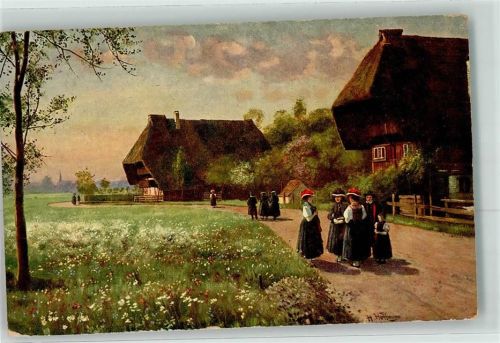 Sonntag Morgen Tracht Schwarzwaldserie I Nr.174 Verlag von König
