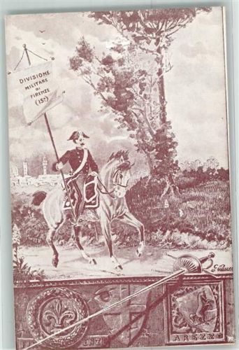 Firenze Division Militare Pferd Soldat Schwert Schild