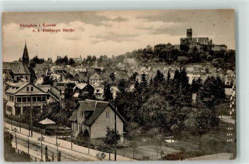 Königstein 1907 mit Burgruine Königstein