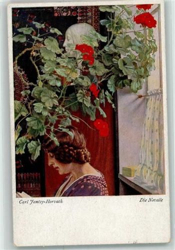 1919 Die Novelle Frau Büste sign.Carl Fantsy Horrvath Münchner Kunst Nr.85