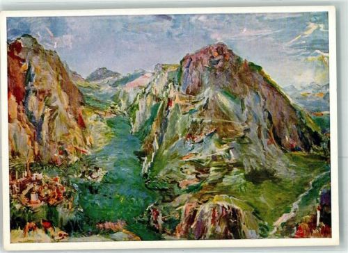 Delphi sign.Oskar Kokoschka Bruckmanns Bildkarte Nr.452