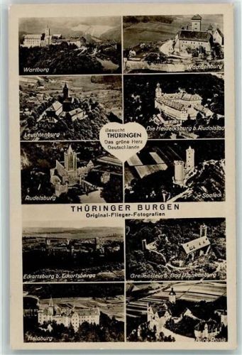 Saaleck Fliegeraufnahme Wartburg Wachsenburg Leuchtenburg Rudelsburg