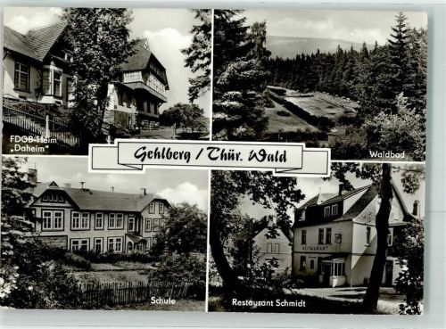 Gehlberg Heim Daheim Schwimmbad Schule Gasthaus Schmidt