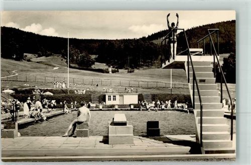 98587 O6088 Kurort Steinbach-Hallenberg - Schwimmbad Sprungturm