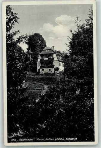 Rathen Kurort 1961 Pension Villa Waldfrieden