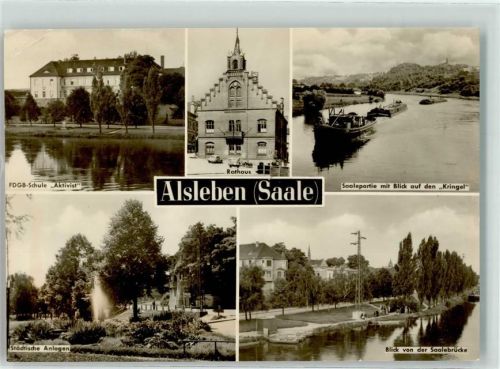 Alsleben FDGB Schule Aktivist Rathaus Schleppschiff