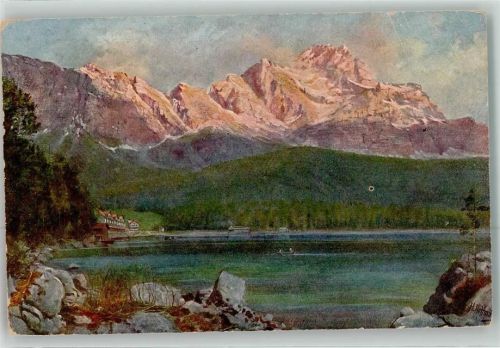 Garmisch-Partenkirchen Der Eibsee mit Zugspitze Nr.84 Verlag von König