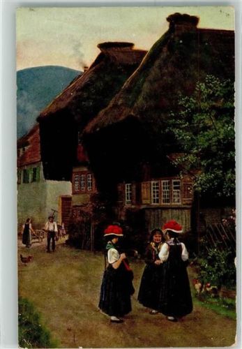 1912 Tracht Dorfstraße Verlag von König Serie II Nr.8