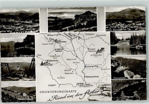 Bodenmais Karte Rund um den Arber