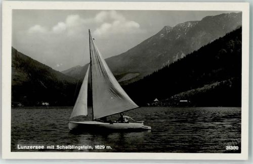 Lunz Lunzersee mit Scheiblingstein Segelboot