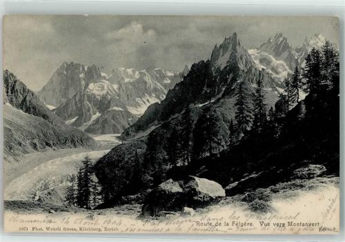 Chamonix-Mont-Blanc 1904 Route de la Felgere Montanvert
