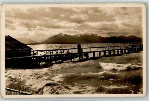 Chieming Chiemsee Sturm Brandung