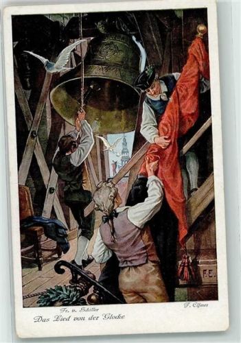 Das Lied von der Glocke Tauben sign.F.Elßner FRG Alvachrom Serie 126 Nr.3723