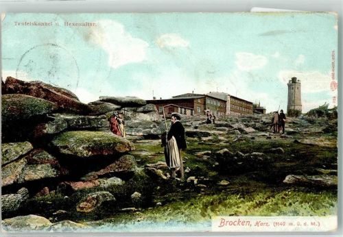 Brocken 1901 Teufelskanzel Hexenaltar