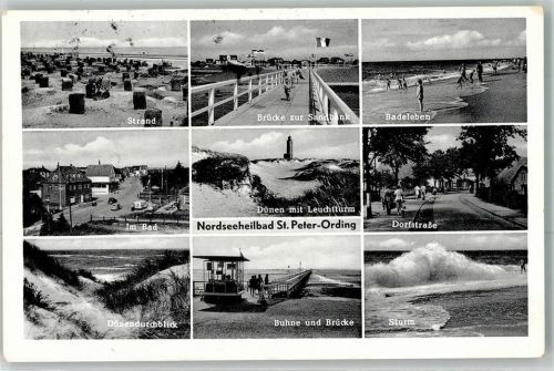 St. Peter-Ording Im Bad Dorfstraße Buhne und Brücke Leuchtturm Brücke zur Sandbank