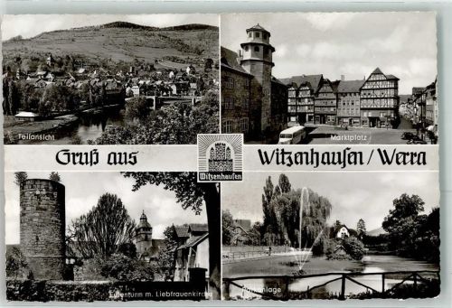 Witzenhausen Eulenturm m. Liebfrauenkirche Marktplatz Omnibus