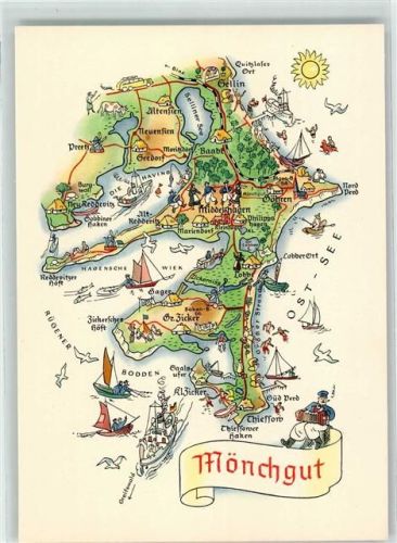 Middelhagen Landkarte Mönchgut