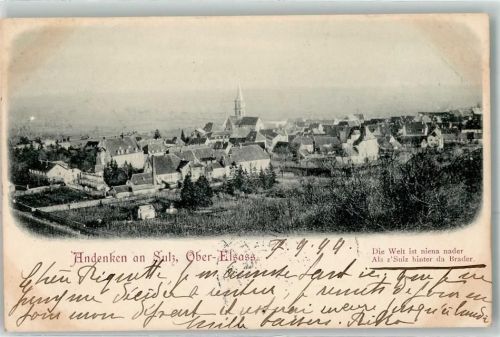 Obersoultzbach 1899 Andenken an Sulz Ober Elsass Kirche