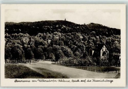 Woltersdorf Gasthaus Behle Wotersdorfer Schleuse Blick a. d. Kranichberge