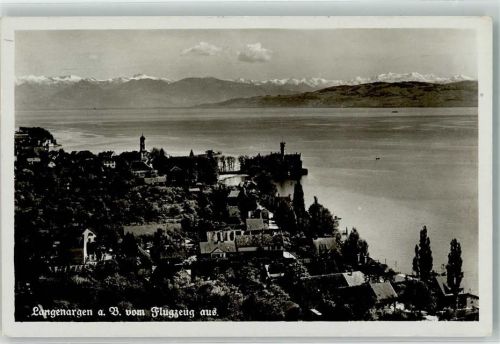 Langenargen 1935 Fliegeraufnahme von Langenargen mit Schloss Montfort