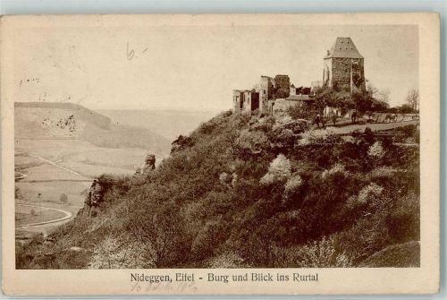 Nideggen 1920 Burg Nideggen mit Rurtal
