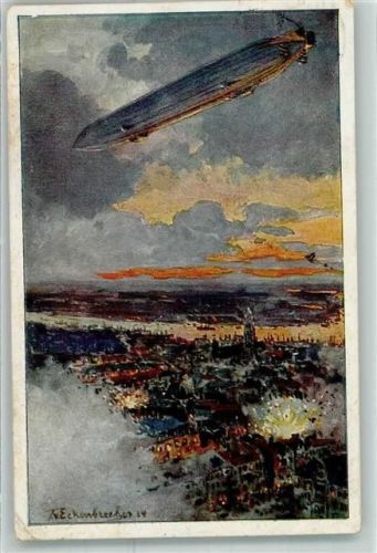Antwerpen 1918 sign.von Eckenbrecher Deutscher Luftflottenverein