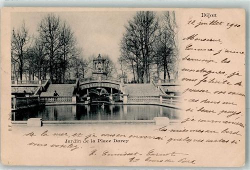 Dijon 1900 Jardin de la Place Darcy