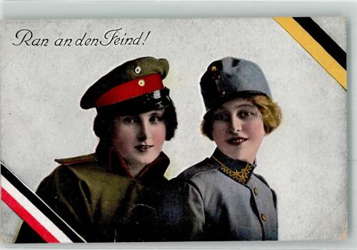 1916 Patriotik Uniform Schwarz-Weiß-Rot WB SS Serie 976-III