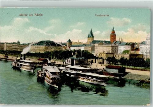 Mainz 1906 Raddampfer