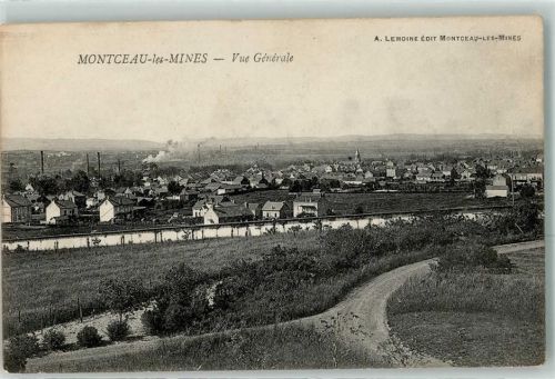 Montceau-les-Mines Fabrik Rauch Kirche