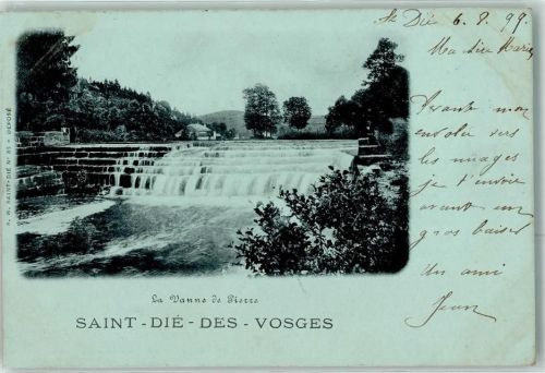 Saint-Die-des-Vosges 1899 la Vanne de Pierre Wasserfall