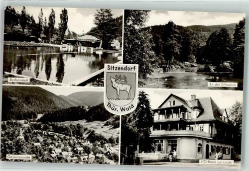 Sitzendorf Badeanstalt HO Hotel zur Linde Wappen