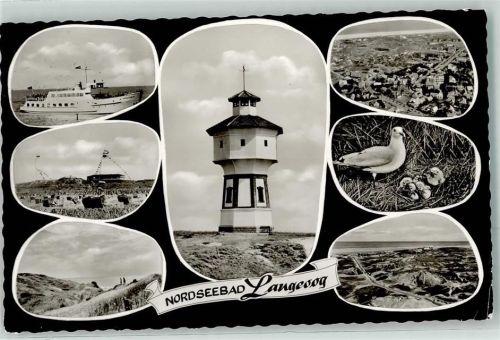 Langeoog Leuchtturm Dünen Fährschiff Möwennest