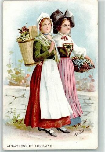 Tracht Elsass u. Lohtringen sign. H. Watzal