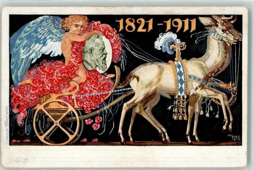 Rosenheim 1911 sign. Oskar Consee 1821-1911 Ort lt. Stempel