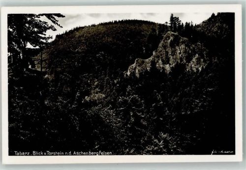 Tabarz Blick von Torstein zum Aschenbergfelsen