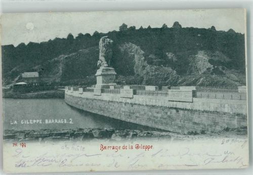 Gileppe_Stausee 1899 Gileppe-Damm Denkmal Löwe